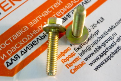 3901865 Болт (M6 X 1.00 X 20) крепления водяного насоса, выпускного водяного патрубка, картера шестерни распределительного вала, фильтра сапуна, трубки маслоприемной поддона двигателя, сапуна, патрубка термостата SCREW HEX FLANGE HEAD CAP Cummins ISF2.8, 